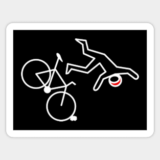 Flying cyclist Sticker